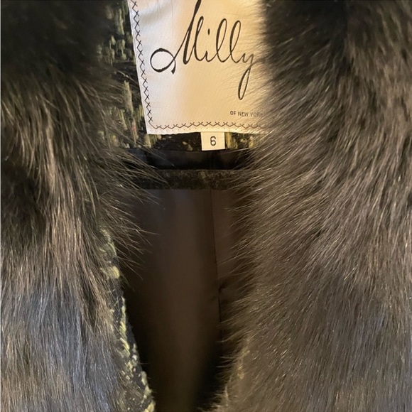 Milly Of New York fox fur collar coat - Picture 5 of 10